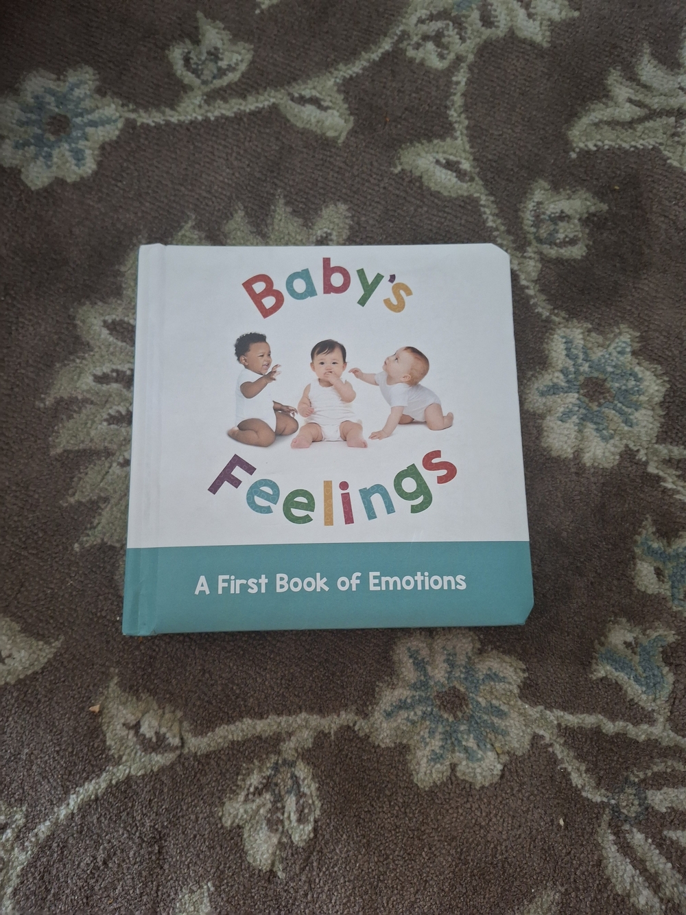 Baby's Feelings: A First Book of Emotions - Teal & White